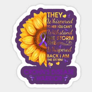 Crohn's Disease Awareness, Crohn's Disease Warrior, Crohn's Disease Support Sticker